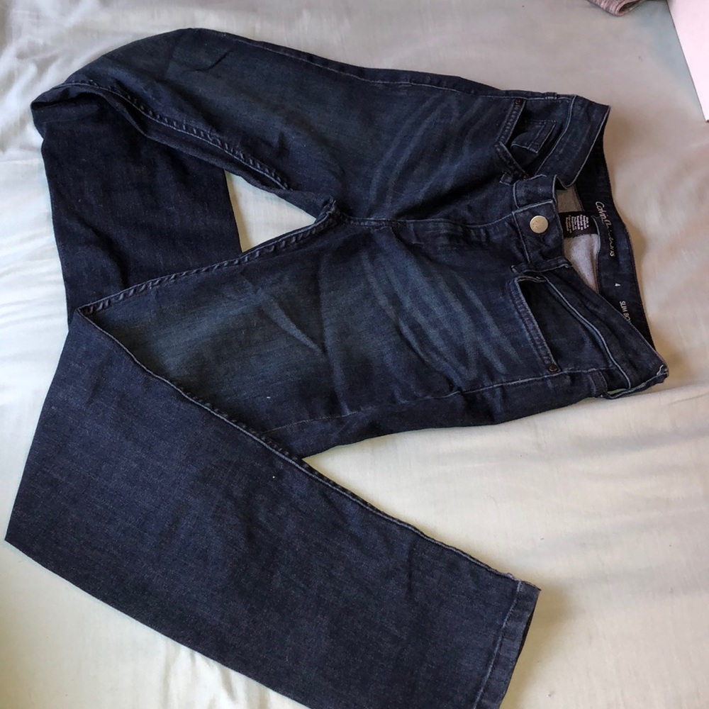 Dark blue Calvin Klein slim cut boyfriend jeans - Picture 4 of 4